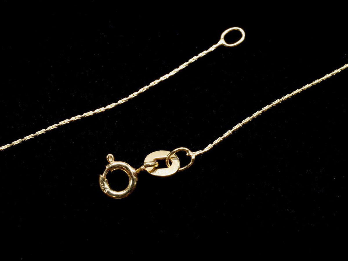 Collier chaîne perlée en argent 925 plaqué or 18 carats 0,5 mm [40cm][45cm][50cm] Collier 1pc