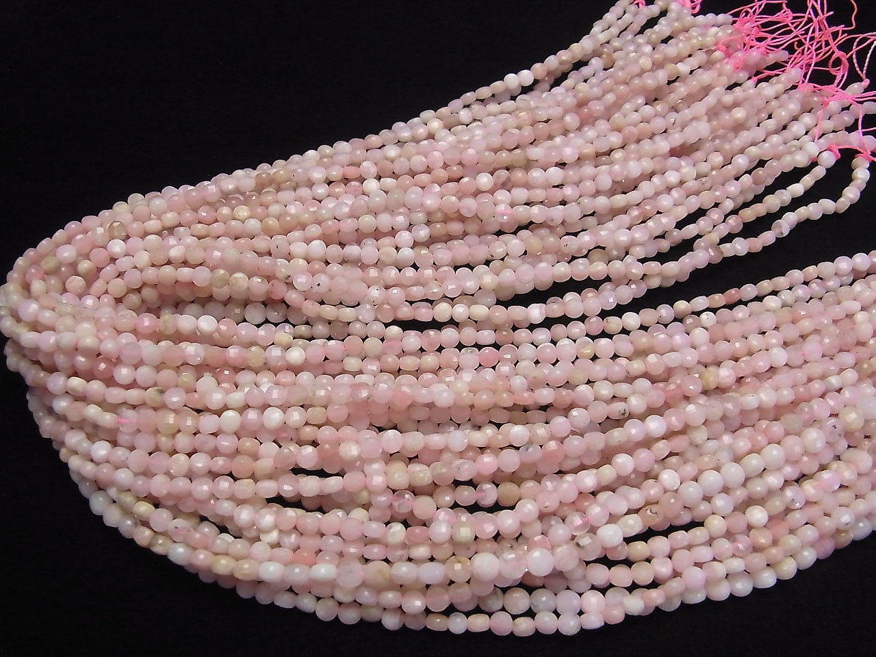 Hochwertig! Rosa Opal AA+ facettierte Münze 4x4x3mm 1Strang Perlen (ca. 15 Zoll / 38 cm)
