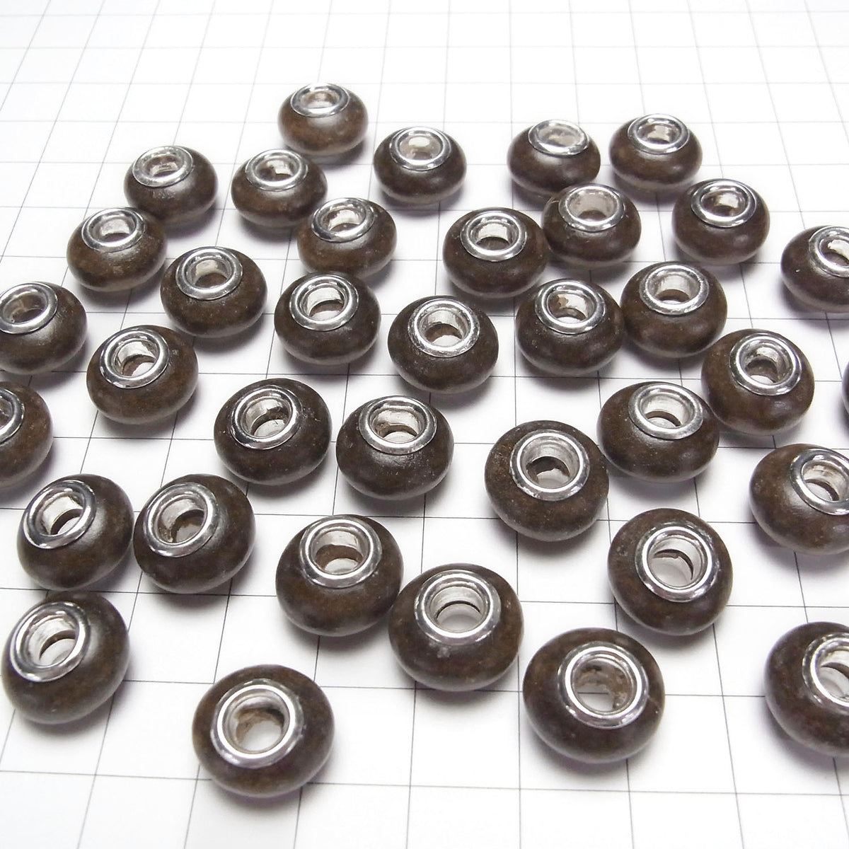 Graue Holz Rondelle 14mm [5mm Loch] 5 Stück 2,79 $!