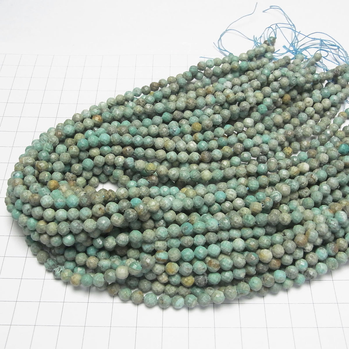 Turquoise facettée AA+ ronde 5,5mm perles demi-fil ou 1 fil (env. 15 pouces/37 cm)