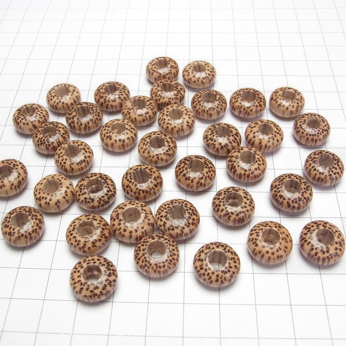Palmwood Rondelle 14mm [5mm Hole] 10pcs
