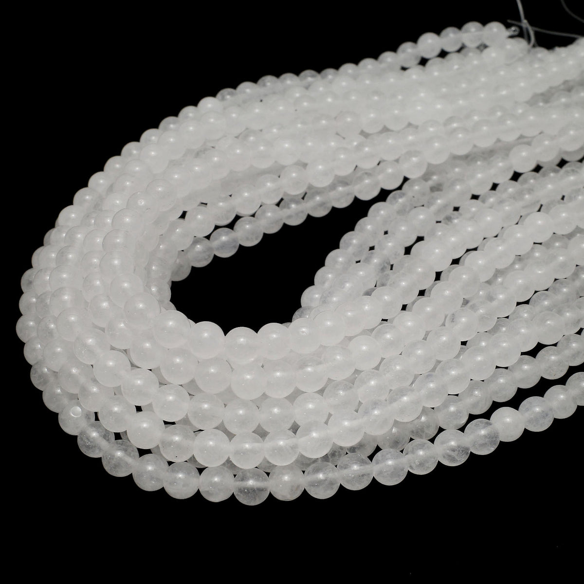 Weißer Jade Rund 6mm 1Strang Perlen (ca. 15 Zoll / 36 cm)