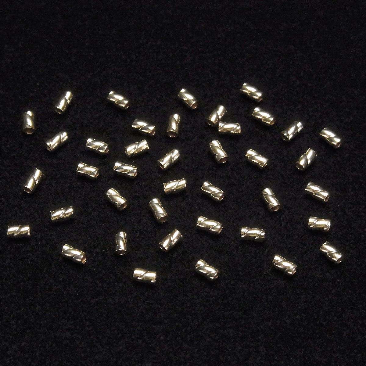 Tube 14 carats Gold Filled Torsadé 3x2mm 10pcs