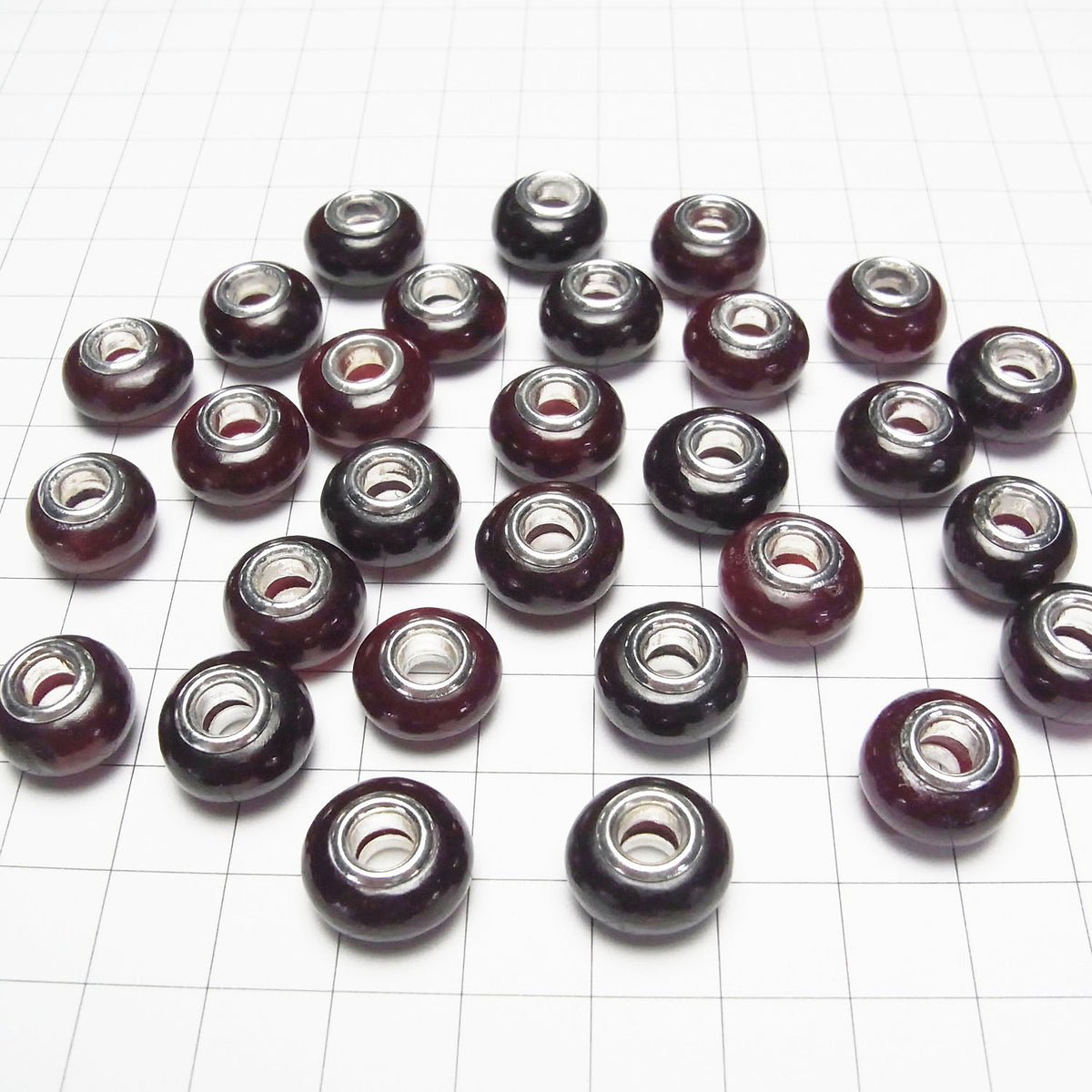 Buffalo Horn Rondelle 14mm [5mm Hole] Red 5pcs