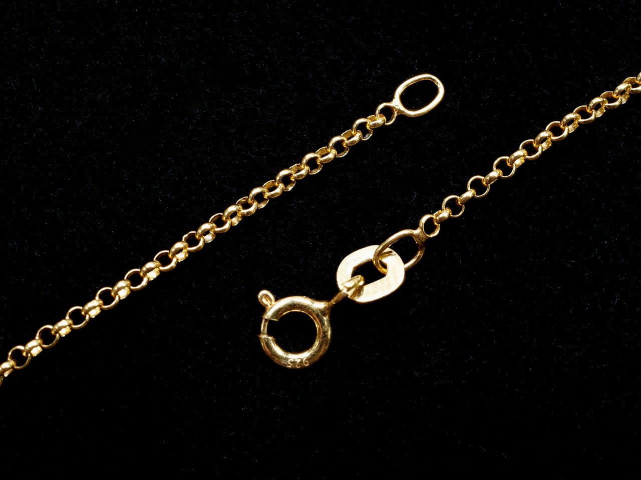 Silber925 Rolo Kette 1,6mm 18KGP [40cm][45cm][50cm][60cm] Halskette 1Stück