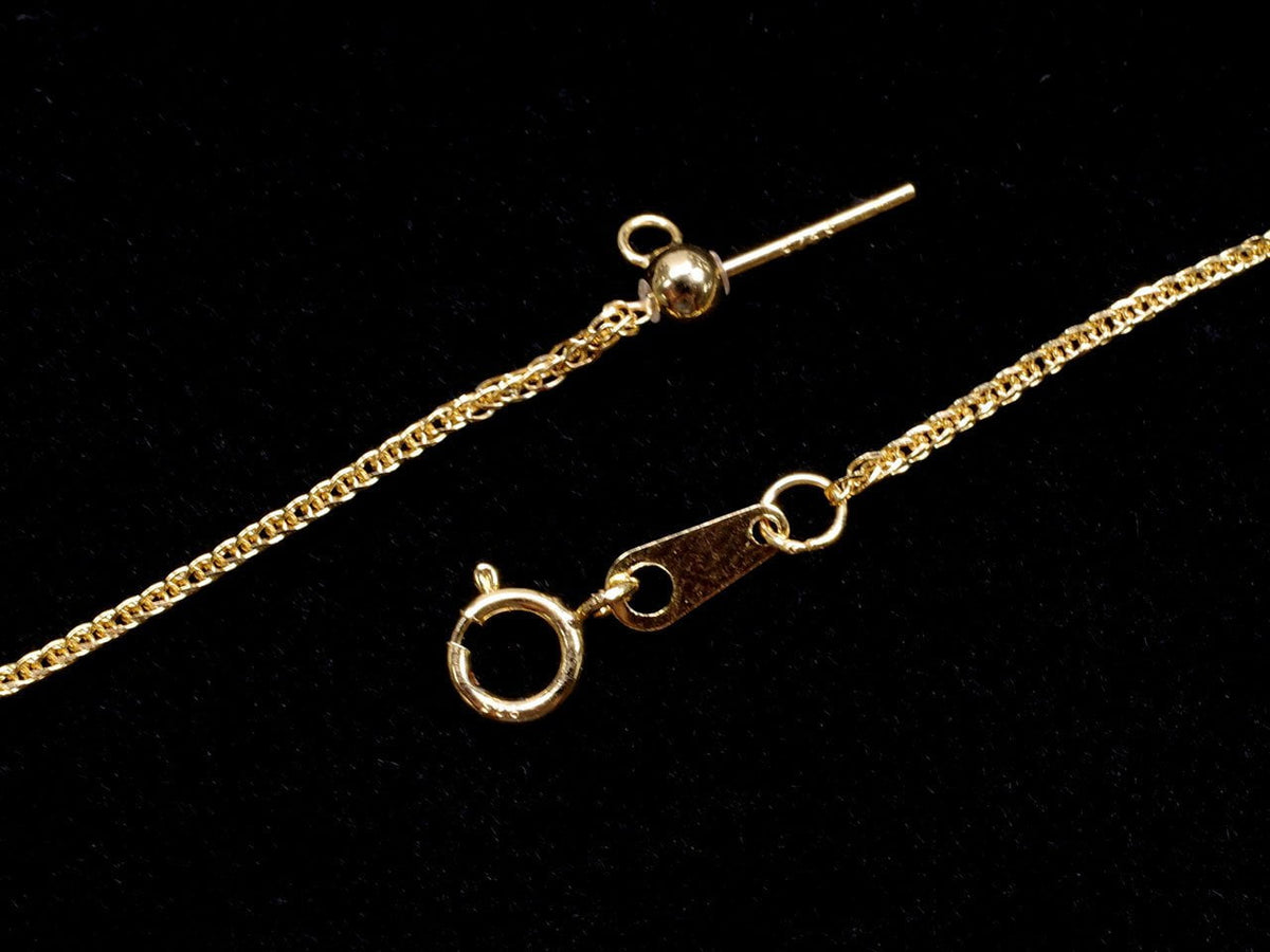Silber 925 Weizenkette mit Schieberegler 0.8mm 18KGP [45cm][60cm] Halskette 1 Stück
