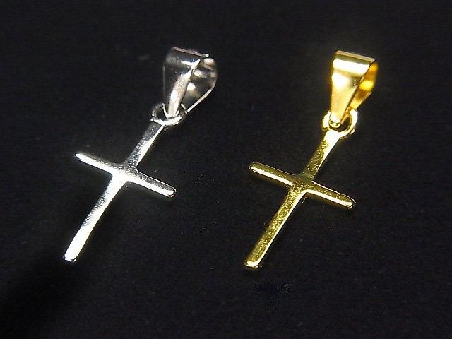 Silver925  Cross  Pendant 18x9mm [Rhodium Plated ][18KGP] 1pc
