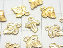 14KGF Charm 9.5x7.5mm Leaf 2pcs