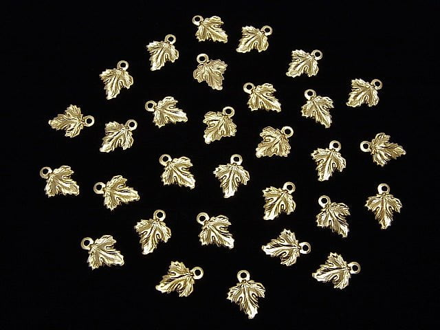 14KGF Charm 9.5x7.5mm Leaf 2pcs
