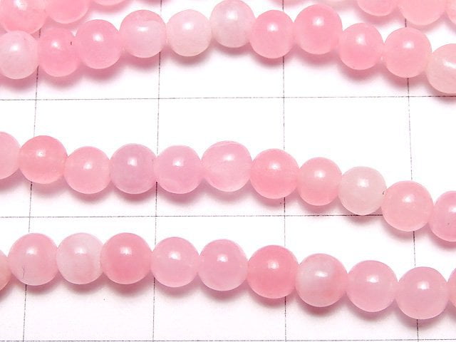 1strand $2.79! Pink & White Jade Round 4mm 1strand beads (aprx.15inch / 38cm)