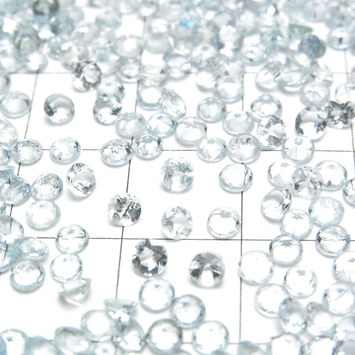 高品質海藍寶石 AAA 未鑽孔圓形刻面 3x3mm 5 件