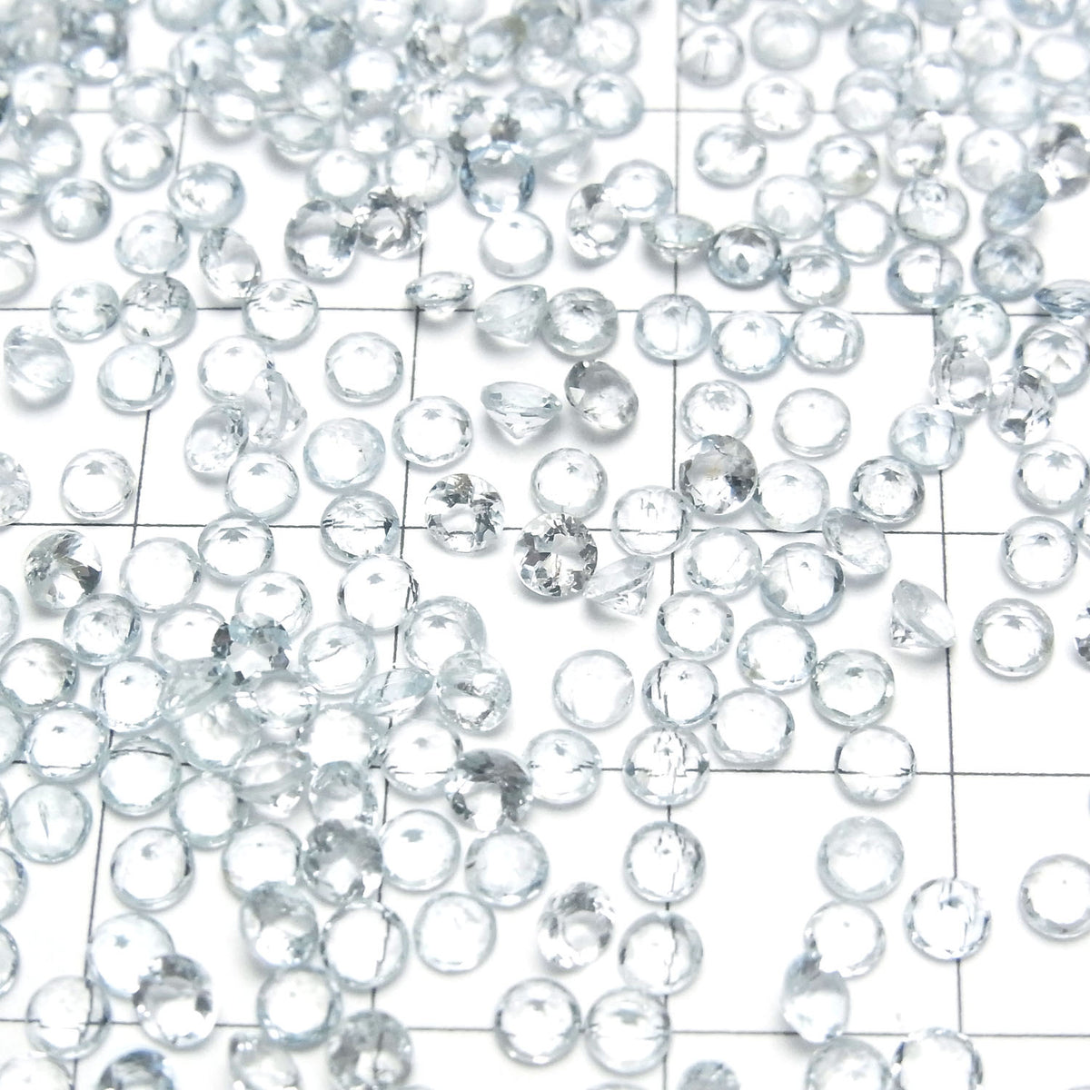 高品質海藍寶石 AAA 未鑽孔圓形刻面 3x3mm 5 件