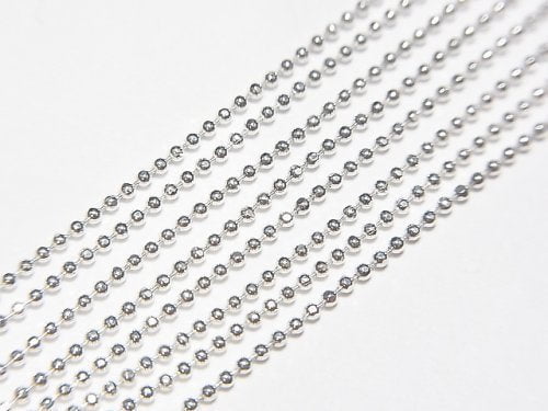 Silver925 Cut Ball Chain 1.0mm Pure Silver Finish [40cm][45cm][50cm][75cm] Necklace 1pc