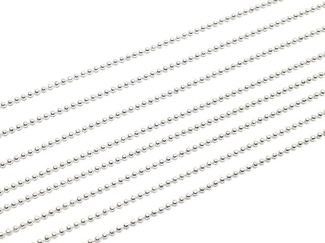Silver925 Cut Ball Chain 1.0mm Pure Silver Finish [40cm][45cm][50cm][60cm][75cm] Necklace 1pc