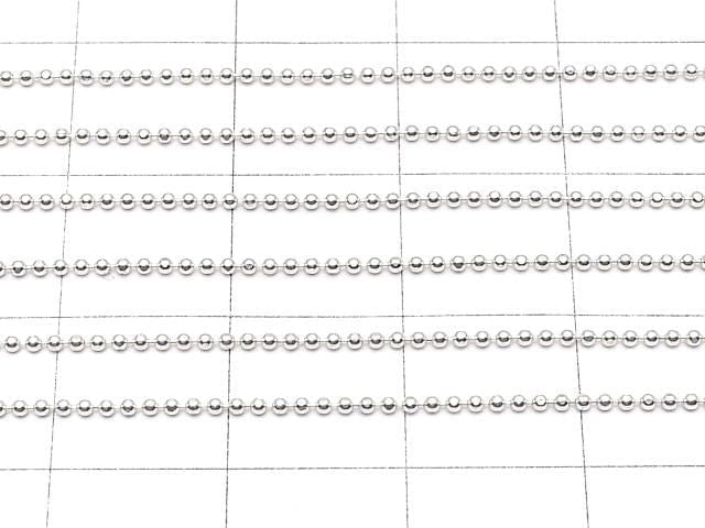Silver925 Cut Ball Chain 1.0mm Pure Silver Finish [40cm][45cm][50cm][60cm][75cm] Necklace 1pc