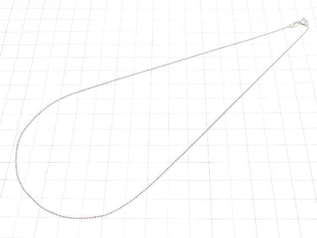 Silver925 Cut Ball Chain 1.0mm Pure Silver Finish [40cm][45cm][50cm][60cm][75cm] Necklace 1pc