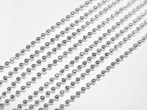 Silver925 Cut Ball Chain 1.2mm Pure Silver Finish [40cm][45cm][50cm] Necklace 1pc