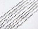 Silver925 Cut Ball Chain 1.2mm Pure Silver Finish [40cm][45cm][50cm] Necklace 1pc