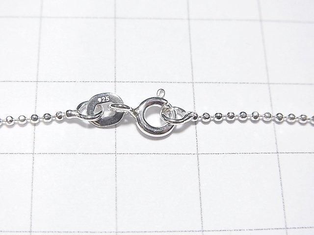 Silver 925 Cut Ball Chain 1.2mm Pure Silver Finish [40cm][45cm][50cm] Necklace 1pc