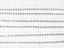 Silver925 Cut Ball Chain 1.2mm Pure Silver Finish [40cm][45cm][50cm] Necklace 1pc