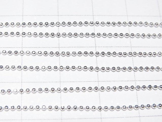 Silver925 Cut Ball Chain 1.2mm Pure Silver Finish [40cm][45cm][50cm] Necklace 1pc