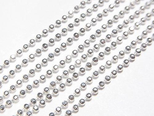 Silver 925 Cut Ball Chain 1.5mm Pure Silver Finish [40cm][45cm][50cm] Necklace 1pc