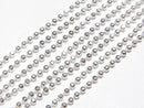 Silver925 Cut Ball Chain 1.5mm Pure Silver Finish [40cm][45cm][50cm] Necklace 1pc