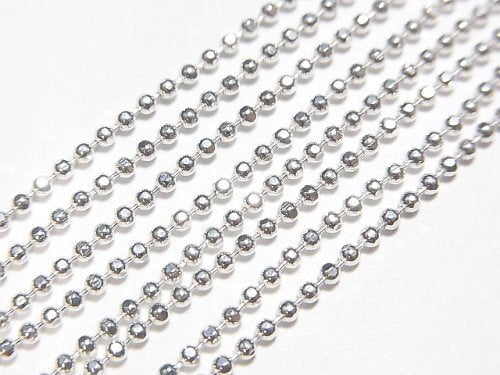 Silver925 Cut Ball Chain 1.5mm Pure Silver Finish [40cm][45cm][50cm] Necklace 1pc