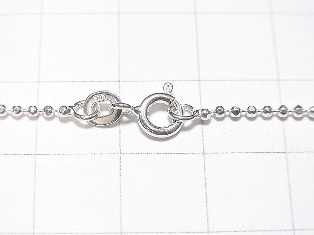 Silver 925 Cut Ball Chain 1.5mm Pure Silver Finish [40cm][45cm][50cm] Necklace 1pc