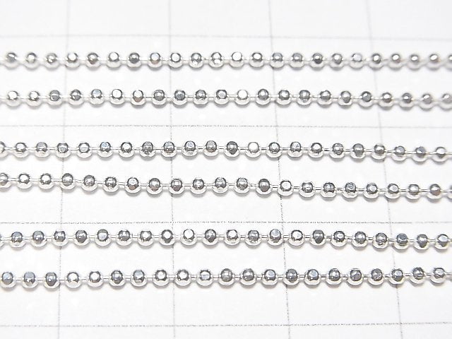 Silver 925 Cut Ball Chain 1.5mm Pure Silver Finish [40cm][45cm][50cm] Necklace 1pc