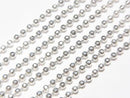 Silver925 Cut Ball Chain 1.8mm Pure Silver Finish [38cm][40cm][45cm][50cm][60cm] Necklace 1pc