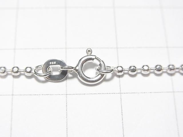 Silver 925 Cut Ball Chain 1.8mm Pure Silver Finish [38cm][40cm][45cm][50cm][60cm] Necklace 1pc