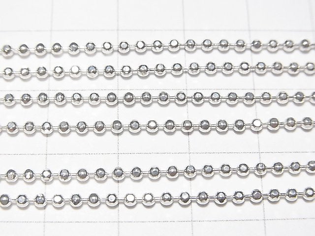 Silver925 Cut Ball Chain 1.8mm Pure Silver Finish [38cm][40cm][45cm][60cm] Necklace 1pc