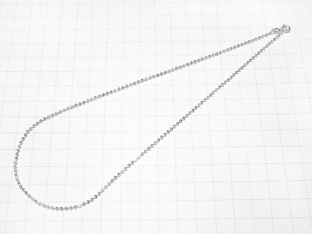 Silver925 Cut Ball Chain 1.8mm Pure Silver Finish [38cm][40cm][45cm][50cm][60cm] Necklace 1pc
