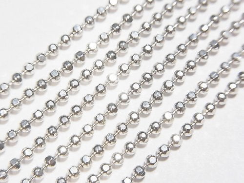 Silver925 Cut Ball Chain 2mm Pure Silver Finish [40cm][45cm][50cm] Necklace 1pc