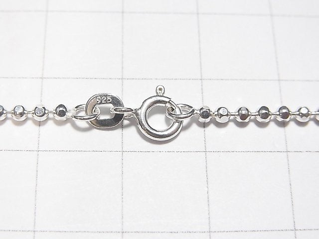 Silver925 Cut Ball Chain 2mm Pure Silver Finish [40cm][45cm][50cm] Necklace 1pc