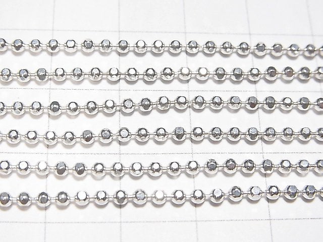 Silver925 Cut Ball Chain 2mm Pure Silver Finish [40cm][45cm][50cm] Necklace 1pc