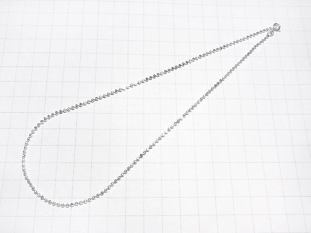 Silver925 Cut Ball Chain 2mm Pure Silver Finish [40cm][45cm][50cm] Necklace 1pc