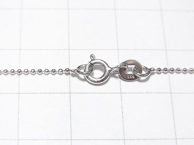 Silver 925 Cut Ball Chain 1.0mm Rhodium Plated [40cm][45cm][50cm] Necklace 1pc