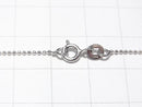 Silver925 Cut Ball Chain 1.0mm Rhodium Plated [40cm][45cm][50cm] Necklace 1pc