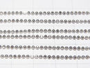 Silver925 Cut Ball Chain 1.5mm Rhodium Plated [38cm][40cm][45cm][50cm] Necklace 1pc