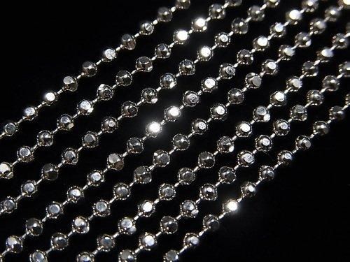 Silver 925 Cut Ball Chain 2mm Rhodium Plated [38cm][40cm][45cm][50cm] Necklace 1pc