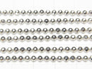 Silver925 Cut Ball Chain 2.5mm Rhodium Plated [45cm][50cm][60cm] Necklace 1pc