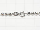 Silver925 Cut Ball Chain 3mm Rhodium Plated [45cm][50cm] Necklace 1pc
