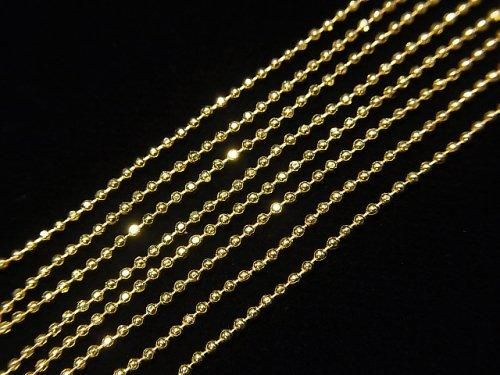 Silver 925 Cut Ball Chain 1.0mm 18KGP [40cm][45cm][50cm] Necklace 1pc