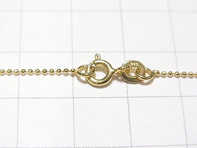 Silver 925 Cut Ball Chain 1.0mm 18KGP [40cm][45cm][50cm] Necklace 1pc