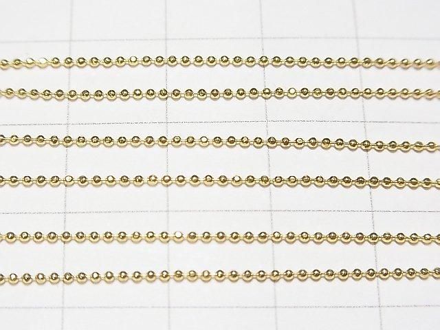 Silver 925 Cut Ball Chain 1.0mm 18KGP [40cm][45cm][50cm] Necklace 1pc