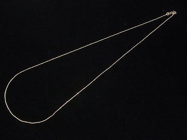Silver 925 Cut Ball Chain 1.0mm 18KGP [40cm][45cm][50cm] Necklace 1pc