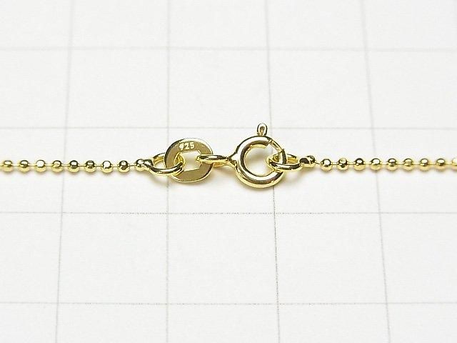 Silver 925 Cut Ball Chain 1.2mm 18KGP [38cm][40cm][45cm][50cm] Necklace 1pc