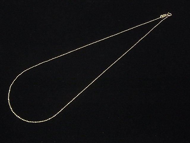 Silver 925 Cut Ball Chain 1.2mm 18KGP [38cm][40cm][45cm][50cm] Necklace 1pc